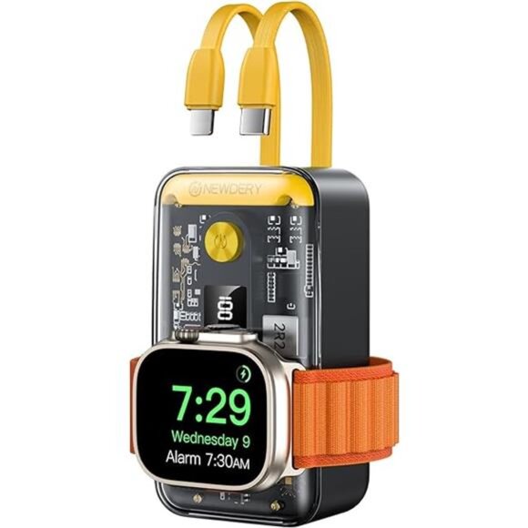 Apple Watch Charger, 10000mAh Portable Charger Power Bank Built-in Cables - Picture 7 of 7